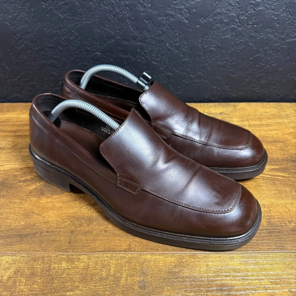 Banana Republic Vera Cuoio Brown Italian Leather Loafers Mens Size 10 D